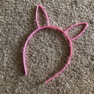 Pink bunny ear headband